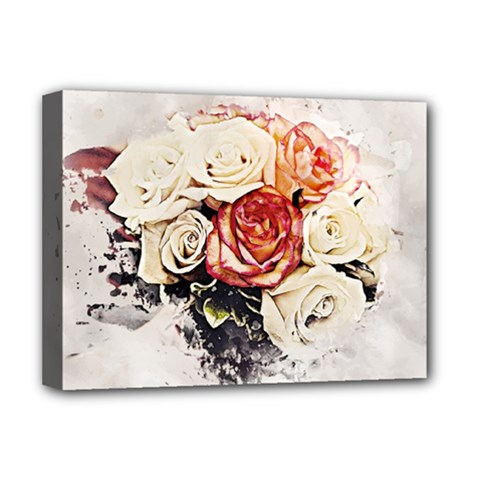 Flowers Background Wallpaper Art Deluxe Canvas 16  X 12  (stretched)  by Sapixe