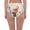 Flowers Background Wallpaper Art Reversible High-Waist Bikini Bottoms View2