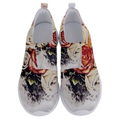 Flowers Background Wallpaper Art No Lace Lightweight Shoes