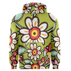 Flowers Fabrics Floral Design Men s Pullover Hoodie by Sapixe