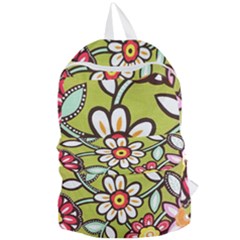 Flowers Fabrics Floral Design Foldable Lightweight Backpack by Sapixe