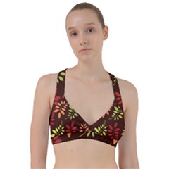 Leaves Foliage Pattern Design Sweetheart Sports Bra by Sapixe