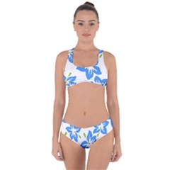 Hibiscus Wallpaper Flowers Floral Criss Cross Bikini Set by Sapixe