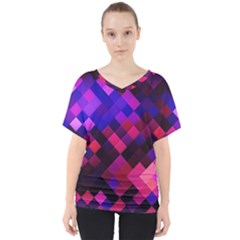 Pattern Seamless Pattern Tile V-neck Dolman Drape Top