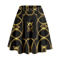 Seamless Pattern Abstract High Waist Skirt