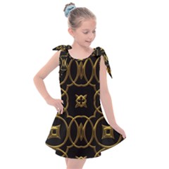 Seamless Pattern Abstract Kids  Tie Up Tunic Dress by Sapixe