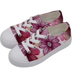 Print Fabric Pattern Texture Kids  Low Top Canvas Sneakers