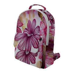 Print Fabric Pattern Texture Flap Pocket Backpack (large)