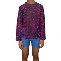 Retro Flower Pattern Design Batik Kids  Long Sleeve Swimwear by Sapixe