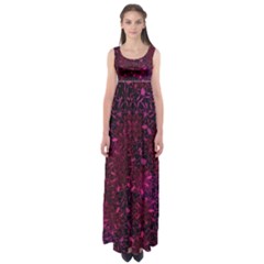 Retro Flower Pattern Design Batik Empire Waist Maxi Dress