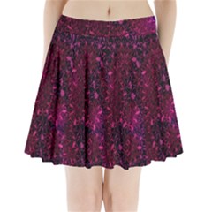 Retro Flower Pattern Design Batik Pleated Mini Skirt