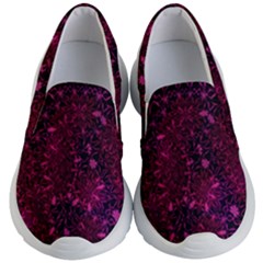 Retro Flower Pattern Design Batik Kid s Lightweight Slip Ons by Sapixe