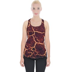 Lava Cracked Background Fire Piece Up Tank Top by Sapixe