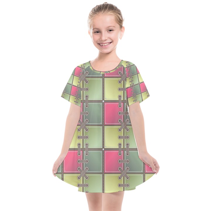 Seamless Pattern Seamless Design Kids  Smock Dress