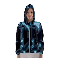 Seamless Repeat Repetitive Hooded Windbreaker (women) by Sapixe