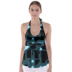 Seamless Repeat Repetitive Babydoll Tankini Top