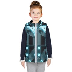 Seamless Repeat Repetitive Kid s Hooded Puffer Vest by Sapixe