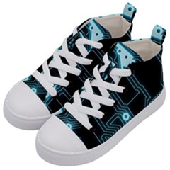 Seamless Repeat Repetitive Kid s Mid-top Canvas Sneakers by Sapixe