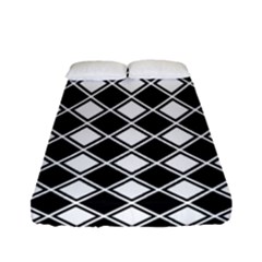 Square Diagonal Pattern Seamless Fitted Sheet (full/ Double Size) by Sapixe