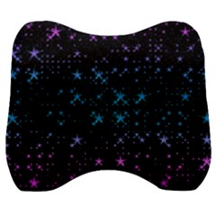 Stars Pattern Seamless Design Velour Head Support Cushion by Sapixe