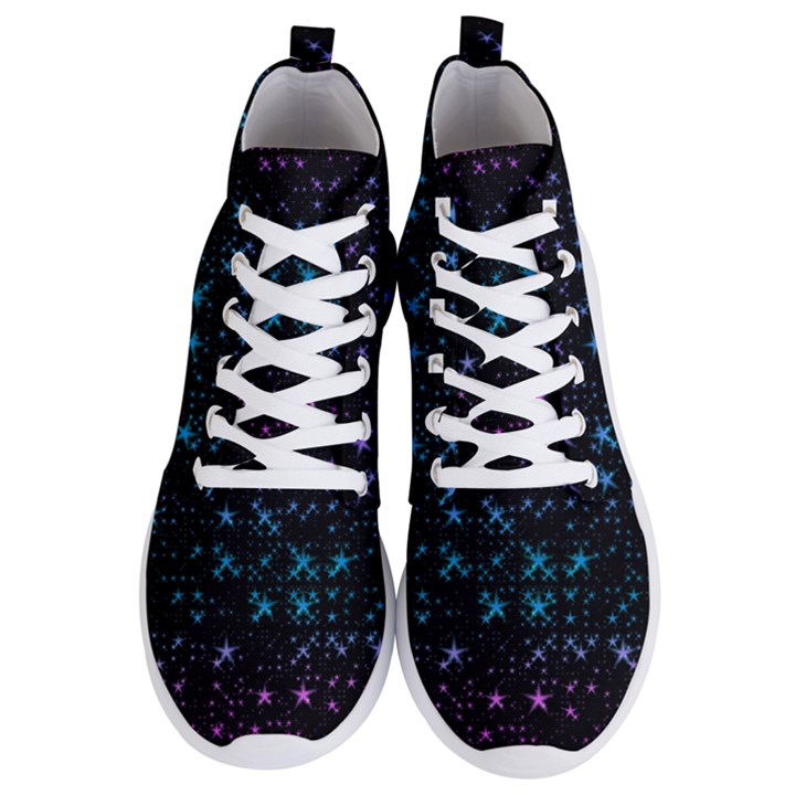 Stars Pattern Seamless Design Men s Lightweight High Top Sneakers