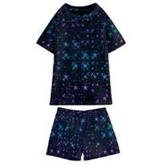 Stars Pattern Seamless Design Kids  Swim Tee And Shorts Set by Sapixe