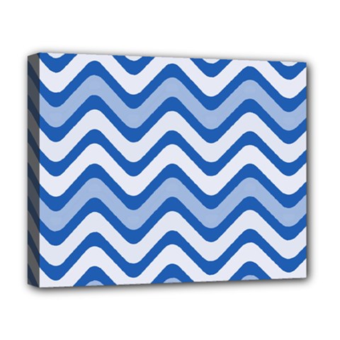 Waves Wavy Lines Pattern Design Deluxe Canvas 20  X 16  (stretched) by Sapixe