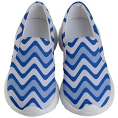 Waves Wavy Lines Pattern Design Kid s Lightweight Slip Ons by Sapixe