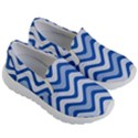 Waves Wavy Lines Pattern Design Kid s Lightweight Slip Ons View3