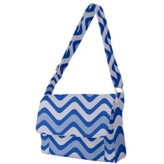 Waves Wavy Lines Pattern Design Full Print Messenger Bag by Sapixe