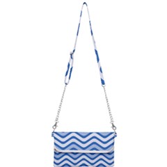 Waves Wavy Lines Pattern Design Mini Crossbody Handbag by Sapixe