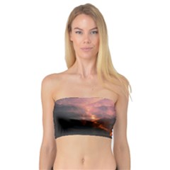 Volcanoes Magma Lava Mountains Bandeau Top by Sapixe