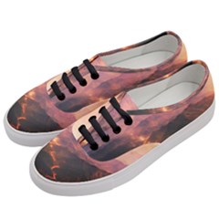 Volcanoes Magma Lava Mountains Women s Classic Low Top Sneakers by Sapixe