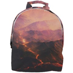 Volcanoes Magma Lava Mountains Mini Full Print Backpack