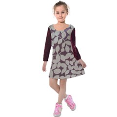 Wordsworth Red Mix Kids  Long Sleeve Velvet Dress by DeneWestUK