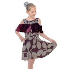 Wordsworth Red Mix Kids  Shoulder Cutout Chiffon Dress by DeneWestUK