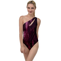 Wordsworth Red Mix 4 To One Side Swimsuit by DeneWestUK