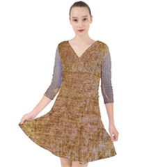 Margery Mix  Quarter Sleeve Front Wrap Dress by DeneWestUK