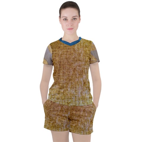 Margery Mix  Women s Tee And Shorts Set by DeneWestUK