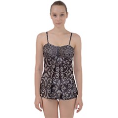 Wordsworth Grey Mix 3 Babydoll Tankini Set by DeneWestUK