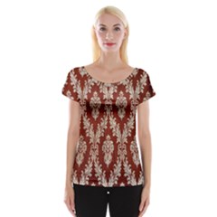 Chorley Weave Brown Cap Sleeve Top by DeneWestUK