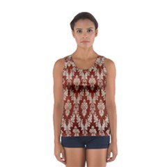 Chorley Weave Brown Sport Tank Top  by DeneWestUK