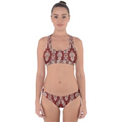 Chorley Weave Brown Cross Back Hipster Bikini Set by DeneWestUK