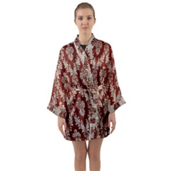 Chorley Weave Brown Long Sleeve Kimono Robe by DeneWestUK