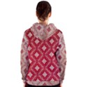 Chorley Weave Red Women s Zipper Hoodie View2