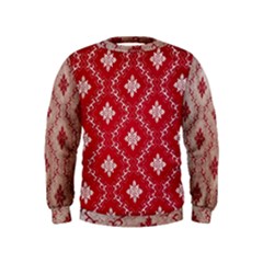 Chorley Weave Red Kids  Sweatshirt by DeneWestUK