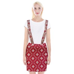 Chorley Weave Red Braces Suspender Skirt by DeneWestUK