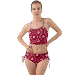 Chorley Weave Red Mini Tank Bikini Set by DeneWestUK