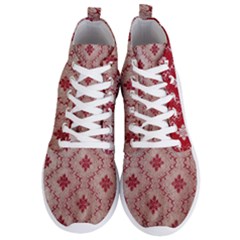 Chorley Weave Red Men s Lightweight High Top Sneakers by DeneWestUK