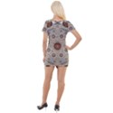 Flower Wreath In The Jungle Wood Forest Short Sleeve Asymmetric Mini Dress View2